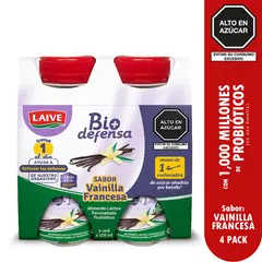 LAIVE - Yogurt Biodefensa Vainilla Pack 4 Botellas 100 mL