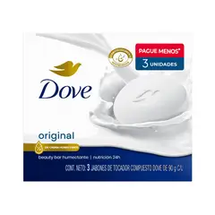DOVE - Jabón Blanco Pack 3 Empaques 90 g