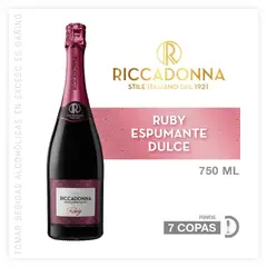 RICCADONNA - Espumante Dulce Ruby Botella 750 mL