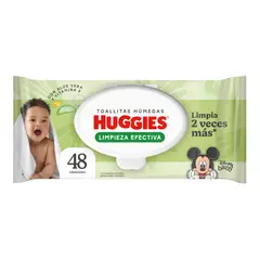 HUGGIES - Toallitas Húmedas Limpieza Efectiva Empaque 48 Und