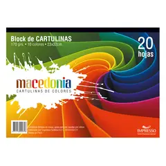 KIMBERLY CLARK - Block Cartulina Arcoíris Macedonia 170 g 20 Hojas