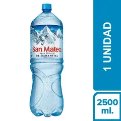 SAN MATEO - Agua Sin Gas Botella 2.5 L