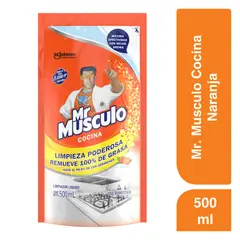 MR MUSCULO - Limpiador Líquido Sacagrasa Cocina Doypack 500 mL
