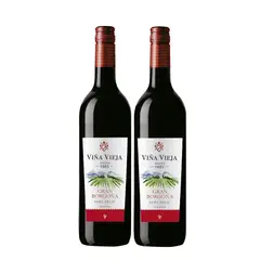 VINA VIEJA - Vino Viña Vieja Semi Seco Gran Borgoña Pack 2 Botellas 750 mL