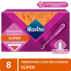 NOSOTRAS - Tampón Súper Sin Aplicador Caja 8 Und