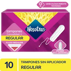 NOSOTRAS - Tampón Regular Sin Aplicador Caja 10 Und
