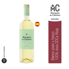 MARQUES DE CACERES - Vino Blanco Rioja Botella 750 mL