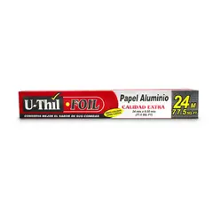 U THIL - Rollo Papel Aluminio con Sierra Uthil Caja 24 m