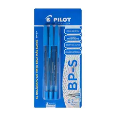 PILOT - Lapicero BP S Azul Empaque 3 Und