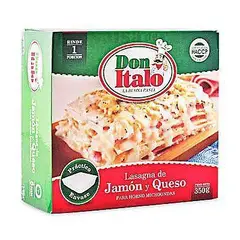 Don Italo - Lasaña Jamón y Queso Caja 350 g
