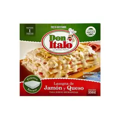 Don Italo - Lasaña Jamón y Queso Caja 350 g