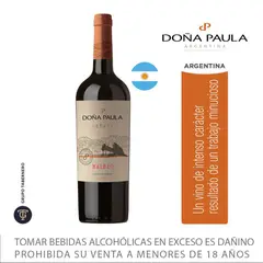 DOÑA PAULA - Vino Tinto Malbec Estate Botella 750 mL