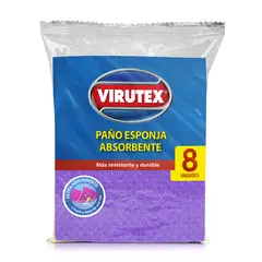 VIRUTEX - Paño Esponja Absorbente Pack 8 Und