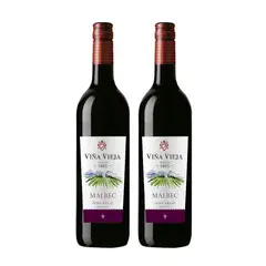 VINA VIEJA - Vino Viña Vieja Malbec Semi Seco Pack 2 Und Botellas 750 mL