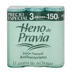HENO DE PRAVIA - Jabón de Tocador Antibacterial Empaque 3 Und