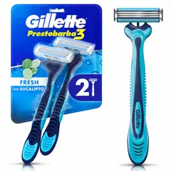 GILLETTE - Máquina de Afeitar Prestobarba3 Ice Empaque 2 Und