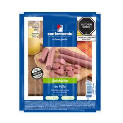 SAN FERNANDO - Salchicha de Pollo Empaque 500 g