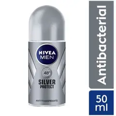Nivea - Antitranspirante Roll On Men Silver Protect Envase 50 mL