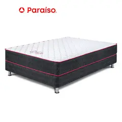 PARAISO - Cama Nappy 2 Plazas + 2 Almohadas + Protector