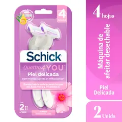 SCHICK - Máquina de Afeitar Quattro Woman Empaque 2 Und