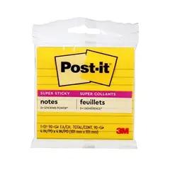 POST IT - Post-it Super Sticky 4 x 4" Color Surtido 90 Hojas