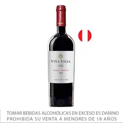 VINA VIEJA - Vino Tinto Viña Vieja Malbec Melot Seco Botella 750 mL