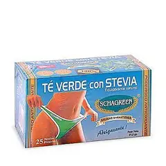 SCHAGREEN - Té Verde con Stevia Caja 25 Sobres