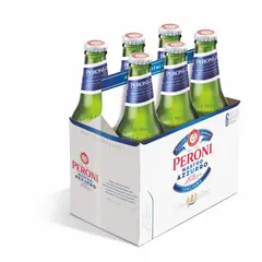 PERONI - Cerveza Nastro Azzurro Sixpack Botella 330 mL