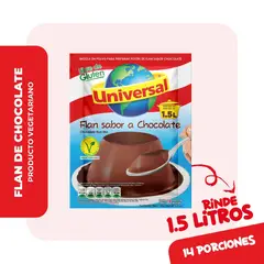 UNIVERSAL - Flan Sabor a Chocolate Bolsa 150 g