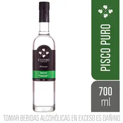 CUATRO GALLOS - Pisco Puro Italia Botella 700 mL