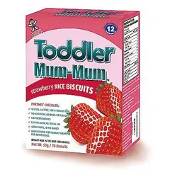 undefined - Galletas de Arroz Orgánicas Toddler Mum-Mum Fresa Caja 50 g