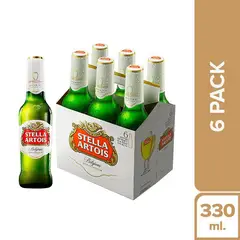 STELLA ARTOIS - Cerveza Six Pack Botella 330 mL