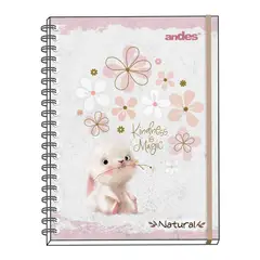 LOS ANDES - Cuaderno Espiral Andes Cuadriculado Tapa Dura Natural A4 160 Hojas