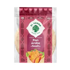 EL CEDRO - Pan Árabe Sash con Salvado de Trigo Bolsa 200 g