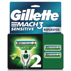 GILLETTE - Repuestos Mach3 Sensitive Caja 2 Und