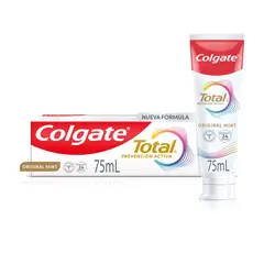 COLGATE - Crema Dental Total Original Mint Prevención Activa Envase 75 mL
