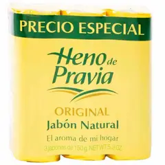 HENO DE PRAVIA - Jabón de Tocador Antibacterial Empaque 3 Und