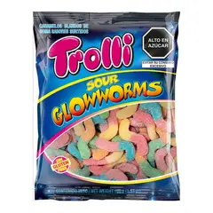TROLLI - Gomitas Gusanos Sour Glowworms Bolsa 100 g