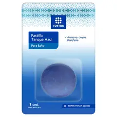 TOTTUS - Pastilla Tanque Azul para Baño