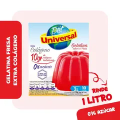 UNIVERSAL - Gelatina Extra Colágeno Sabor Fresa Empaque 30 g