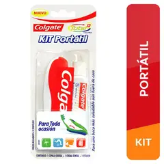 COLGATE - Pack Cepillo Dental con Estuche + Crema Total 12 Mint 22 mL