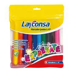 LAYCONSA - Plumones Jumbo 47 Empaque 10 Und