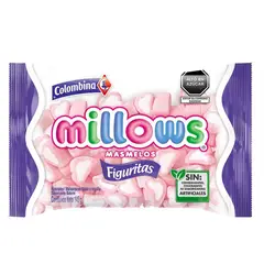 COLOMBINA - Marshmallows Millows Corazones Bolsa 145 g