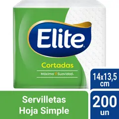 ELITE - Servilletas Cortada Simple Empaque 200 Und