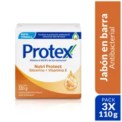 PROTEX - Jabón en Barra Nutri Protect Empaque 3 Und