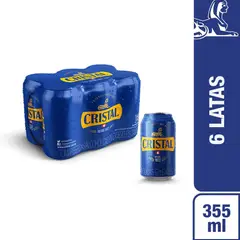 CRISTAL - Cerveza Six Pack Lata 355 mL