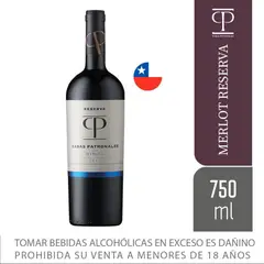 CASAS PATRONALES - Vino Merlot Reserva Botella 750 mL