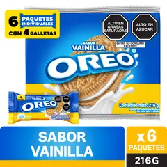 OREO - Galleta Vainilla Sixpack 216 g