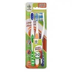 TOTTUS - Cepillo Dental Limpieza Absoluta Empaque 3 Und
