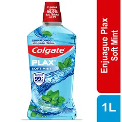 COLGATE - Enjuague Bucal Plax Splash Soft Mint Botella 1 L